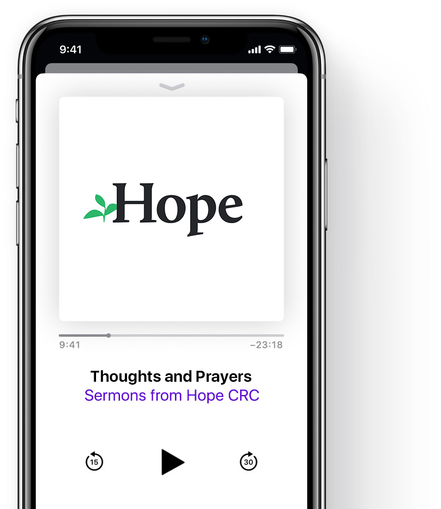 Podcasts on iOS device